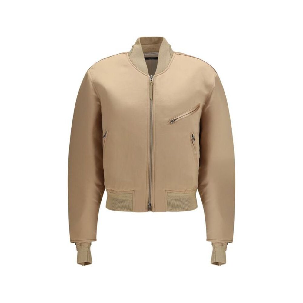 Tom Ford Gold Satin Women's Bomber